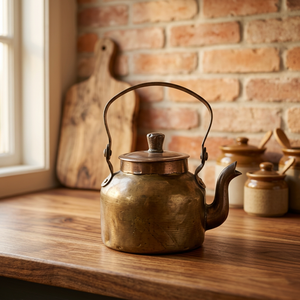 <b>Vintage</b> Metal Tea <b>Kettle</b> With Lid And Metal Handle Water Pot For Tea Brewing - Product Image 2