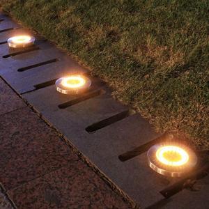Lampada Solare <span class=keywords><strong>da</strong></span> <span class=keywords><strong>Giardino</strong></span> con Sensore di Luce 8/16 LED, Illuminazione Interrata per Sentieri e Pavimenti - Product Image 3