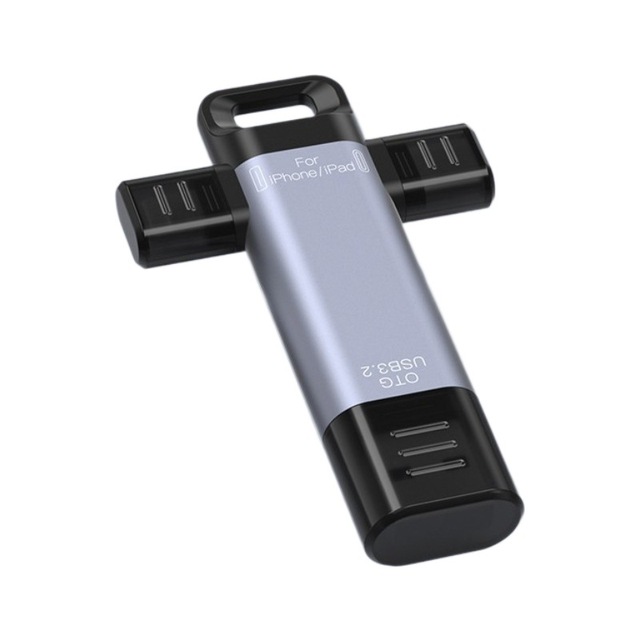 3 in 1 USB 3.2 Solid State USB Flash Drive 128GB Lightning USB C USB a High Speed Data Transfer OEM Custom Logo Wholesale