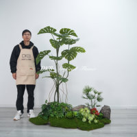 Tanaman Hias Artifisial Dekorasi Pernikahan Rumah Terlaris, Pohon Hijau Besar untuk Dekorasi Rumah, Tanaman Artifisial Indoor