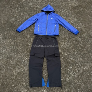Custom Reversible Windbreaker <b>Jacket</b> and Nylon Track Pants Set Zipper <b>Pullover</b> Hoody Sweatsuit <b>Men</b> Windbreaker Tracksuit for <b>Men</b> - Product Image 2