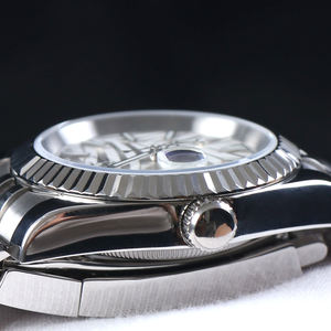 Montre mécanique personnalisée MINUTETIME NH35, mouvement automatique, cadran à motif de feuilles de luxe, montre étanche pour homme - Product Image 6