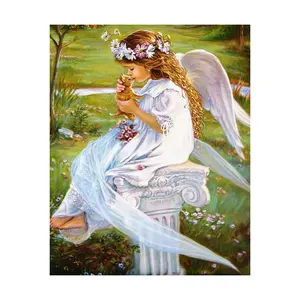 2024 best seller arts and crafts little angel girl with exquisite gift home decoration easy to do DIY diamond painting kit