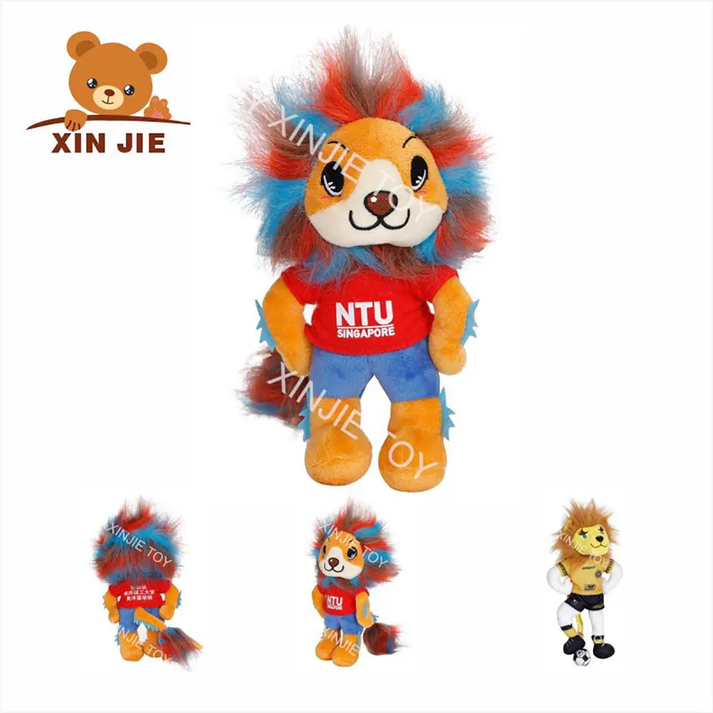 Boneka mainan hewan singa kustom anak-anak, barang berkualitas tinggi desain baru boneka binatang boneka