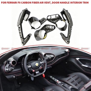 Kit interior de fibra de carbono seca estilo OEM para coche, kit de manijas de puerta y salida de aire acondicionado para Ferrari F8 - Product Image 1