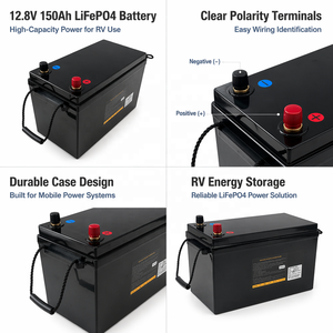 Pack de batteries LiFePO4 BSY LN5 H8 DIN Standard 12,8V 150Ah avec BMS intelligent intégré <span class=keywords><strong>pour</strong></span> voiture, yacht, <span class=keywords><strong>camping</strong></span>-<span class=keywords><strong>car</strong></span>, système solaire - Product Image 3