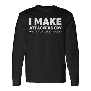 Camiseta de manga larga para defensores de fútbol, ​​camiseta de fútbol I Make Attackers Cry Soccer Defender - Product Image 1