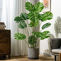 Plantes artificielles en plastique de haute qualité, type Turtleback, en pot, feuilles vertes, pour intérieur et extérieur, arbres et herbes artificielles, vente en gros, plantes décoratives