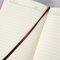 Nuevo diseño brillante PU cubierta de cuero cuaderno A5 línea brillante página diario brillo Color cuaderno con correa elástica