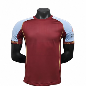 2526 ForAstonVilla Home Player Edition Fan Edition Jersey, corpo principale bianco con <span class=keywords><strong>tuta</strong></span> da <span class=keywords><strong>calcio</strong></span> mimetica blu e <span class=keywords><strong>rosa</strong></span> - Product Image 1