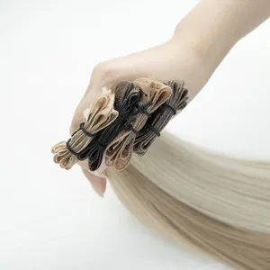 2023 Hot Sale New Weft Hair Hand Tied Weft Cuticle Aligned Seamless Genius Weft Extension