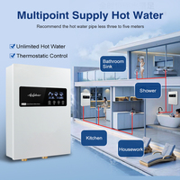 Chauffe-eau électrique sans réservoir certifié 240V 8KW 13KW 24KW 27kW pour toute la maison, eau chaude instantanée