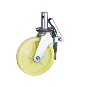 4 "6 inch 8 inch kim loại ngã ba giàn giáo Nylon Castor bánh xe phía sau khóa với 300kgs và 400kgs tải trọng - Product Image 2