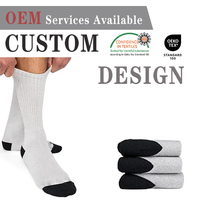 Chaussettes de Travail en Bambou Premium AR 008 pour Hommes et Femmes, Évacuation de l'Humidité, Élimination des Odeurs, Chaussettes Respirantes