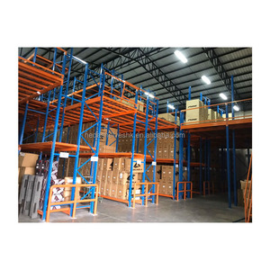 ระบบชั้นวางสินค้าเหล็กแบบหลายระดับที่ปรับแต่งได้ โครงสร้างเหล็กสำหรับงานหนัก ระบบชั้นวางพาเลทเหล็ก ชั้นลอย - Product Image 6