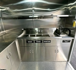 Remorque alimentaire robuste avec double fenêtre et comptoir chauffant pour bagels et sandwichs à New York MoMA - Product Image 5