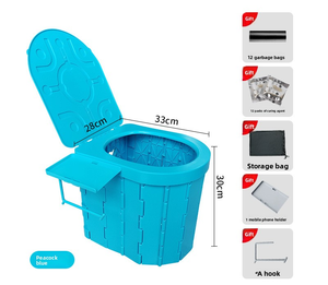 Toilettes d'urgence portables pliantes pour la chasse, le pique-nique, les voyages, le <span class=keywords><strong>camping</strong></span> en véhicule, en matériau ABS - Product Image 1