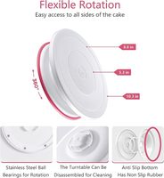 Kit de décoration de gâteaux tout-en-un avec plateau tournant, douilles de pâtisserie, spatules à glaçage et grattoirs