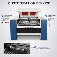 Machine de gravure et de découpe laser CO2 industrielle professionnelle 60W 80W 100W avec contrôle Ruida 6445G 6090