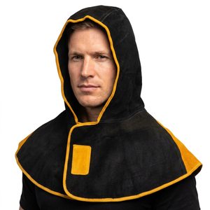Casco de Soldadura JNA GROUP Negro de Media Cara con Ajuste Manual de la Tonalidad, Aislamiento Térmico y Ribete Amarillo para Mantenimiento - Product Image 2