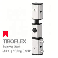 Charnière de porte de chambre froide en acier inoxydable, design moderne, réglable 2D, charge 100 kg, ouverture 180° pour portes de congélateur de hall, cuisine, hôtel