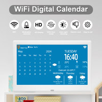 2025 7/8/10.1 Inch Smart WiFi Kalender Digital Jam Hari Kelembaban Cuaca Prakiraan Suhu MP3 Layar Definisi Tinggi