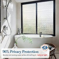 Film de fenêtre en PVC moderne 12MIL d'épaisseur, adhésif statique, sans colle, pour la confidentialité, l'isolation thermique et la protection UV, durable pour la maison