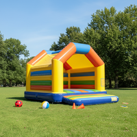 Château Gonflable Intérieur/Extérieur Grand Petit Toboggan Gonflable Lit de Saut pour Enfants Aire de Jeux Centre de Divertissement