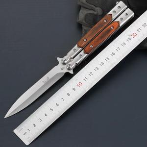 Nouveau style Papillon d'entraînement en métal/bois non affûté, jouet <span class=keywords><strong>de</strong></span> poignet pour l'apprentissage des <span class=keywords><strong>tours</strong></span> <span class=keywords><strong>de</strong></span> magie, cool, pliable, multifonctionnel, anti-stress, pour l'extérieur - Product Image 2