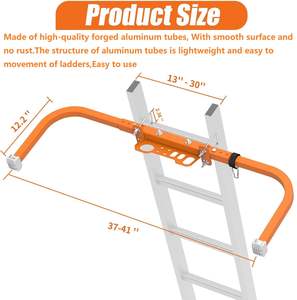 Stabilisateur d'échelle en aluminium forgé de haute qualité EMBLEM pour le nettoyage des gouttières avec <span class=keywords><strong>plateau</strong></span> à outils, 37-41 pouces, garantie 1 an - Product Image 2