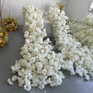 IFG Silk <strong>Artificial</strong> <strong>Flower</strong> Made Luxury Rose Cherry Blossom Cascading White Sofa <strong>Flower</strong> Runner for Wedding Decor - Product Image 6