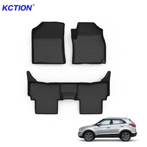 Tapis de sol de voiture 3D toutes saisons de luxe imperméables en caoutchouc inodore KCTION 2025 en gros OEM pour <span class=keywords><strong>Hyundai</strong></span> Creta - Product Image 1