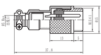 Connecteur M12 femelle vers GX12 étanche, assemblage de câble circulaire 4/5 broches avec injection de soudure intégrée