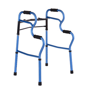 Déambulateur pour la rééducation des fractures en acier inoxydable, hauteur réglable, avec pieds antidérapants et poignées confortables - Product Image 2