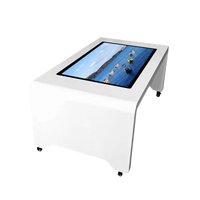 Pantalla negra Cafetería interactiva Innovación 21,5 "Cargador inalámbrico inteligente Pantalla Lcd Mesa táctil para restaurante