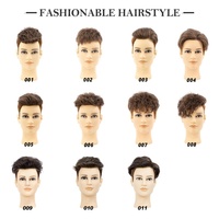 Postiche pré-stylé pour hommes système de remplacement de cheveux postiche en dentelle transparente peau fine hommes pièce de cheveux unité perruques pour hommes