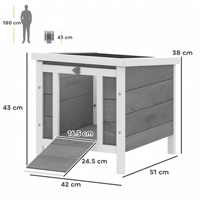 Nichoir à lapins moderne en bois de haute qualité pour l'extérieur, maison surélevée pour petits animaux, toit résistant aux intempéries, abri en bois pour animaux de compagnie pour jardin