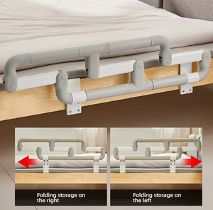 Barrière de lit pliable réglable en hauteur pour personnes âgées, femmes enceintes, bébés – Aide anti-chute pour la sécurité au chevet, dispositif anti-pincement - Product Image 2