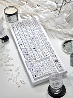 Clavier sans fil X100 Tri-Mode 2.4G à membrane, rétroéclairage RGB, silencieux et mignon pour femmes et usage bureautique (100 touches)