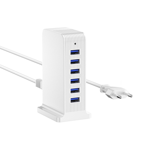 6 Port USB Desktop <strong>Charger</strong> Fast Charge Feature PD EU US Plug Charging Tower Station for <strong>Multi</strong>-Device Office Home Use - Product Image 2