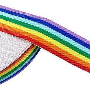 ริบบิ้นสีรุ้งหลากสี ทำจากเส้นใยโพลีเอสเตอร์ สำหรับห่อของขวัญงานแต่งงาน มีจำหน่ายในริบบิ้นผ้าธรรมดาสำหรับตกแต่ง - Product Image 4