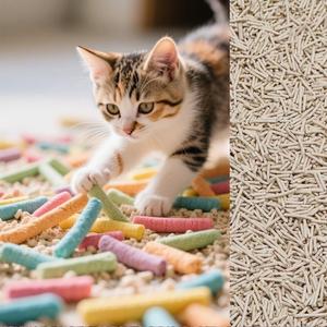 ทรายทรายครอกแมวทำจากเต้าหู้ย่อยสลายได้เป็นมิตรต่อสิ่งแวดล้อมรสพีชขนาด1.5มม. ที่สามารถล้างได้ - Product Image 1