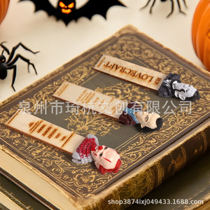 Cartoon Horror Novel <b>Bookmarks</b> Plastic Resin Reusable Gift For Reading - Product Image 4
