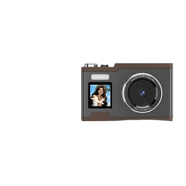 New CCD Retro Mini Compact Digital Camera for Students Dual Lenses 7.1x-16x Optical Zoom Electronic Image Stabilization AP