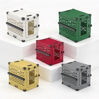 Cage pliable pour animaux de compagnie en aluminium de couleur personnalisée, robuste, portable, approuvée par les compagnies aériennes, style cage de voyage