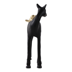 Scultura di Cavallo con Accento di Uccello, Statuetta Decorativa Nera per Casa, Ufficio, Bagno, Ornamento per Scaffale - Product Image 3