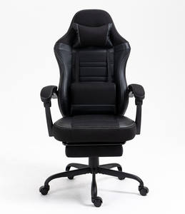 Chaise de joueur tournante personnalisée de haute qualité siège de jeu d'ordinateur en cuir synthétique inclinable pivotant avec repose-pieds chaise de bureau - Product Image 1