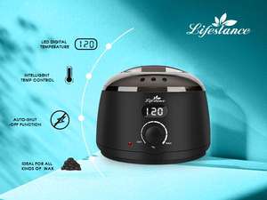 Kit d'épilation à la cire dure naturelle Lifestance avec noix de coco et aloe vera pour l'épilation brésilienne en salon, épilation indolore du visage - Product Image 3