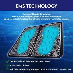 EMS Electric Foot <b>Massager</b> Rechargeable Home Use Feet Vibration Massage Pad - Product Image 5