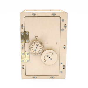DIY Wooden <span class=keywords><strong>Mechanical</strong></span> Lock Box STEM School Project Experiment Kit para Ciência e Engenharia Senha Tecnologia Educação Toy - Product Image 1